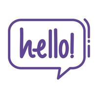 speech bubble with hello vector