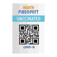 covid19 health passport vector