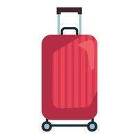 red suitcase travel vector