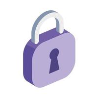 safe secure padlock vector