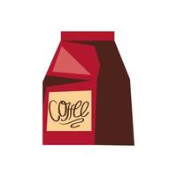 red coffee bag vector