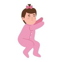 litlle girl baby character vector