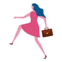 business woman running vector