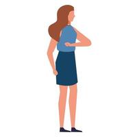 elegant businesswoman standing vector