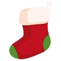 christmas sock decoration vector