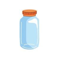 glass jar pot vector