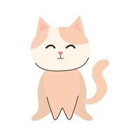 cat with eyes closed vector