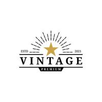 vintage star vector logo template