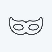 Eyes Mask Icon in trendy line style isolated on soft blue background vector