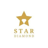 diseño de logotipo de vector de diamante estrella