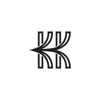 double K or KK vector logo design