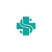 diseño de logotipo de salud letra s vector