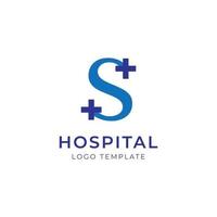 letter s health logo design vector