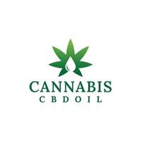 diseño del logotipo de aceite de cannabis. logotipo de cbd vector