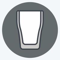 Icon Glass - Color Mate Style - Simple illustration,Editable stroke vector