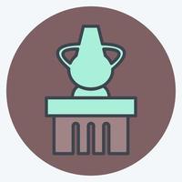 Icon Jar on Display - Color Mate Style- Simple illustration, Good for Prints , Announcements, Etc vector