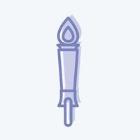 Icon Museum Torch - Two Tone Style - Simple illustration, Good for Prints , Announcements, Etc vector