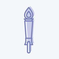 antorcha del museo de íconos - estilo de dos tonos - ilustración simple, buena para impresiones, anuncios, etc. vector