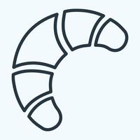 Icon Croissant - Line Style vector