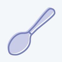 Icon Spoon - Two Tone Style - Simple illustration,Editable stroke vector