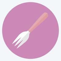 Icon Fork - Flat Style - Simple illustration,Editable stroke vector