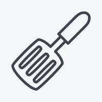 Icon Spatula - Line Style - Simple illustration,Editable stroke vector