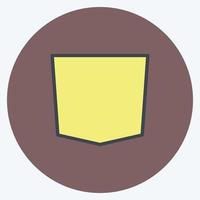 Pocket Square Icon in trendy color mate style isolated on soft blue background vector