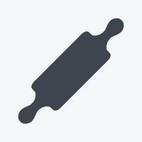 Icon Rolling Pin - Glyph Style - Simple illustration,Editable stroke vector