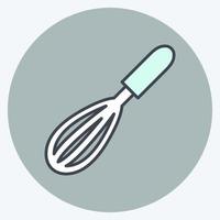 Icon Whisk - Color Mate Style - Simple illustration,Editable stroke vector