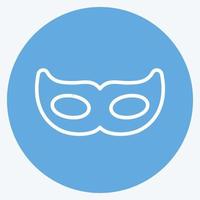 Eyes Mask Icon in trendy blue eyes style isolated on soft blue background vector