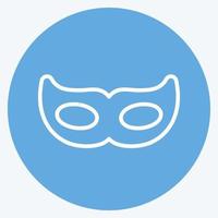 Eyes Mask Icon in trendy blue eyes style isolated on soft blue background vector