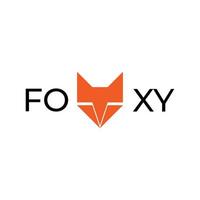 Simple modern fox logo design vector