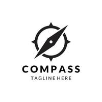 black compass vector logo template