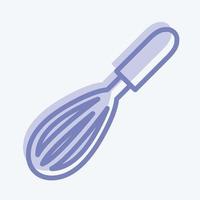 Icon Whisk - Two Tone Style - Simple illustration,Editable stroke vector