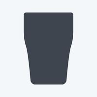 Icon Glass - Glyph Style - Simple illustration,Editable stroke vector