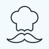 Icon Chef - Line Style vector