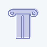 Icon Pillar - Two Tone Style - Simple illustration, Good for Prints , Announcements, Etc vector