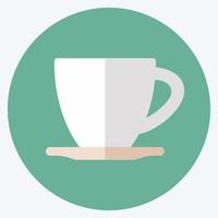 Icon Cup - Flat Style - Simple illustration,Editable stroke vector