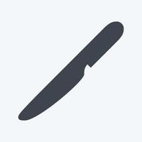 cuchillo de talla de icono - estilo de glifo - ilustración simple, trazo editable vector