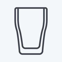 Icon Glass - Line Style - Simple illustration,Editable stroke vector