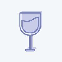 Goblet Icon in trendy two tone style isolated on soft blue background vector