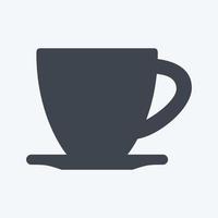 Icon Cup - Glyph Style - Simple illustration,Editable stroke vector