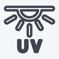 Icon Uv Rays - Color Mate Style vector