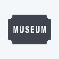 Icon Museum Tag - Glyph Style- Simple illustration, Good for Prints , Announcements, Etc vector