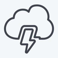 Icon Thunder - Color Mate Style vector