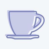 Icon Cup - Two Tone Style - Simple illustration,Editable stroke vector