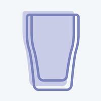 Icon Glass - Two Tone Style - Simple illustration,Editable stroke vector