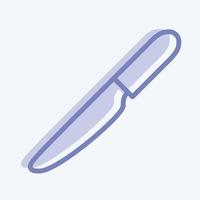 cuchillo de talla de icono - estilo de dos tonos - ilustración simple, trazo editable vector