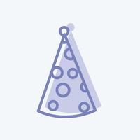 Party Hat I Icon in trendy two tone style isolated on soft blue background vector