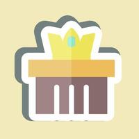 Sticker Crown Exhibit - Simple illustration, Good for Prints , Announcements, Etc vector